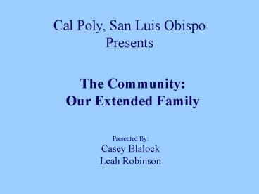 Cal Poly, San Luis Obispo