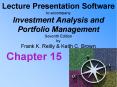 Lecture Presentation Software to accompany Investment Analysis and Portfolio Management Seventh Edition by Frank K. Reilly PowerPoint PPT Presentation