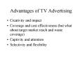 Advantages of TV Advertising PowerPoint PPT Presentation