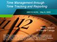 Time Management through Time Tracking and Reporting PowerPoint PPT Presentation