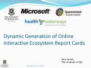Dynamic Generation of Online Interactive Ecosystem Report Cards