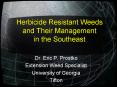Herbicide Resistant Weeds and Their Management in the Southeast PowerPoint PPT Presentation