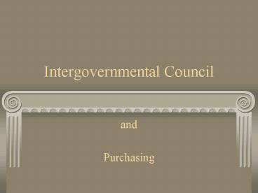 Intergovernmental Council