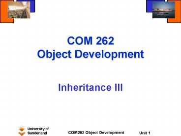COM 262 Object Development