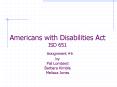 Americans with Disabilities Act ISD 651 Assignment PowerPoint PPT Presentation