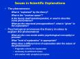 Issues in Scientific Explanations PowerPoint PPT Presentation