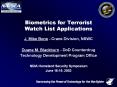 Biometrics for Terrorist Watch List Applications PowerPoint PPT Presentation