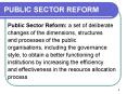 PUBLIC SECTOR REFORM PowerPoint PPT Presentation