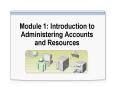 Module 1: Introduction to Administering Accounts and Resources PowerPoint PPT Presentation