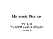 Managerial Finance
