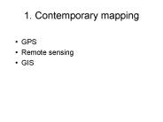 1' Contemporary mapping