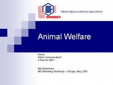 Animal Welfare