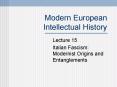 Modern European Intellectual History PowerPoint PPT Presentation