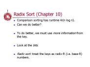 Radix Sort Chapter 10