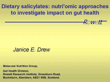 Phytochemicals and Genomic Stability Group