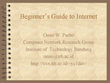 Beginners Guide to Internet