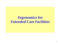 Ergonomics for Extended Care Facilities PowerPoint PPT Presentation