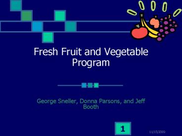 Fresh Fruit and Vegetable Program