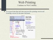 Web Printing Continue on Web Usability