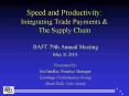 Speed and Productivity: Integrating Trade Payments PowerPoint PPT Presentation
