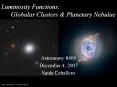 Luminosity Functions: Globular Clusters PowerPoint PPT Presentation