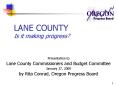 LANE COUNTY Is it making progress PowerPoint PPT Presentation