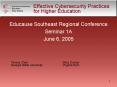 Effective Cybersecurity Practices for Higher Education PowerPoint PPT Presentation