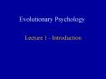 Evolutionary Psychology PowerPoint PPT Presentation
