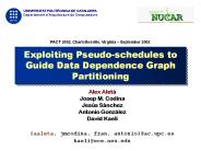 Exploiting Pseudo-schedules to Guide Data Dependence Graph Partitioning