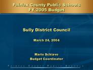 Fairfax County Public Schools FY 2005 Budget