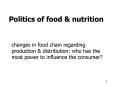 Politics of food PowerPoint PPT Presentation