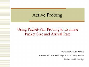 Active Probing