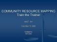 COMMUNITY RESOURCE MAPPING Train the Trainer PowerPoint PPT Presentation