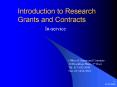 Introduction to Research Grants and Contracts PowerPoint PPT Presentation