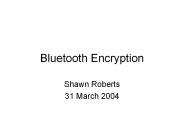 Bluetooth Encryption
