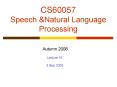 CS60057 Speech PowerPoint PPT Presentation