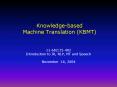 Knowledgebased Machine Translation KBMT PowerPoint PPT Presentation