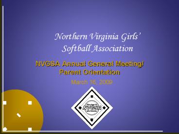 NVGSA Annual General Meeting Parent Orientation