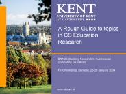 A Rough Guide to topics in CS Education Research