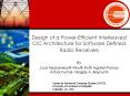 Design of a PowerEfficient Interleaved CIC Architecture for Software Defined Radio Receivers PowerPoint PPT Presentation