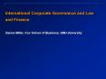 International Corporate Governance and Law and Finance PowerPoint PPT Presentation