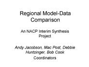 Regional Model-Data Comparison