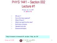 PHYS 1441 Section 002 Lecture
