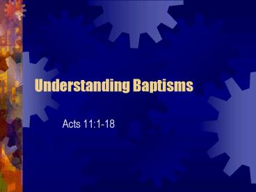 Understanding Baptisms