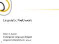 Linguistic Fieldwork PowerPoint PPT Presentation