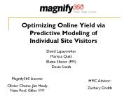 Optimizing Online Yield via Predictive Modeling of Individual Site Visitors