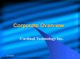 Corporate Overview PowerPoint PPT Presentation