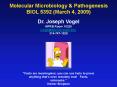 Molecular Microbiology PowerPoint PPT Presentation