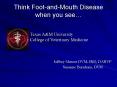 Think Foot-and-Mouth Disease when you see PowerPoint PPT Presentation