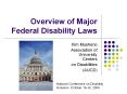 Overview of Major Federal Disability Laws PowerPoint PPT Presentation